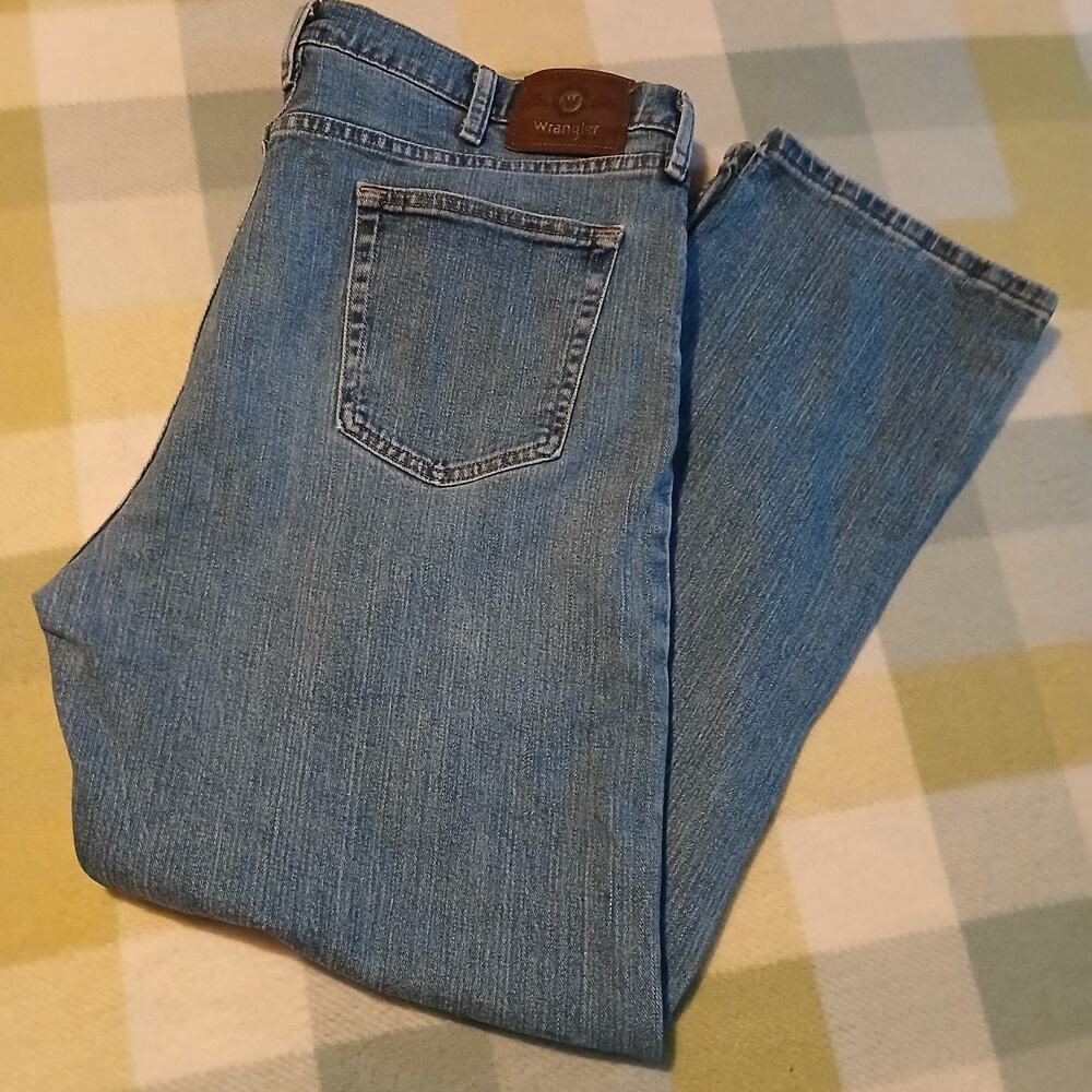 Wrangler Regular Fit Jeans Men’s 40x30 Blue Denim
